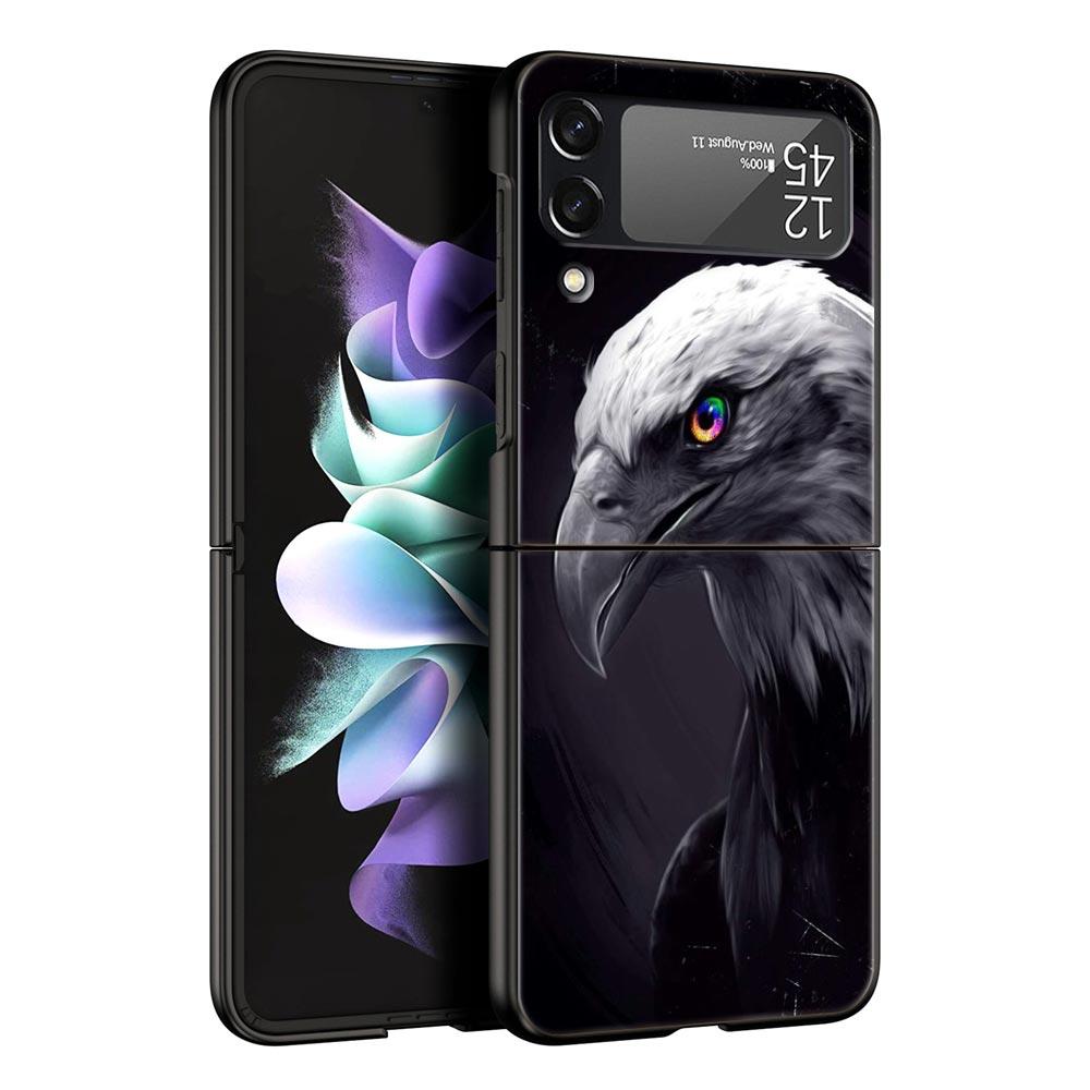 Чехол для телефона Z Flip 4 для Samsung Galaxy Z Flip 3 5G ZFlip3 Flip3 zflip Flip4 Черный Жесткий Чехол Лев Тигр король обезьяна животное Ракушка