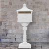 VidaXL Freestanding Mailbox Aluminum Vintage Rustproof White