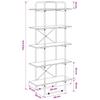 Bookshelf 5 Tiers 60 x 35 x 175.5 cm PB Smoked Oak