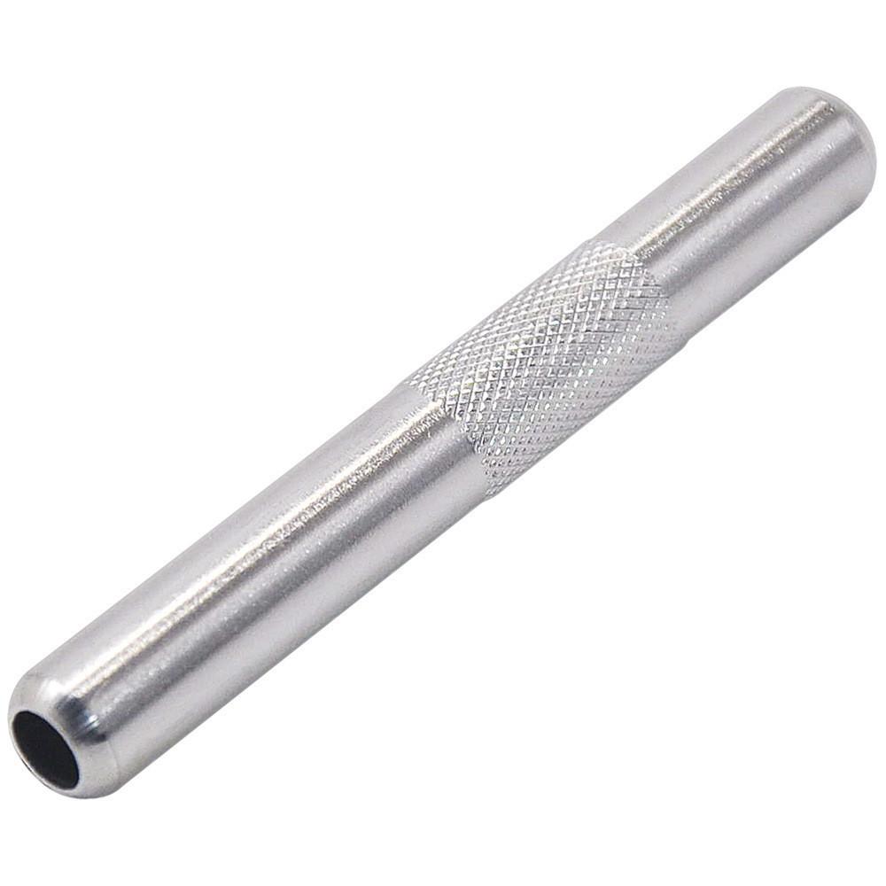 Stylish Metal Pipe In Cigarette Shape Portable And Durable Brown Color