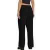 Women's High Waist Adjustable Knot Flowy Cotton And Linen Trousers Wide Leg Pants