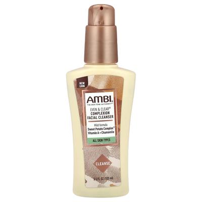 AMBI, Even & Clear®, очищающее средство для лица, без отдушек, 3,5 жидких унций (103 мл)