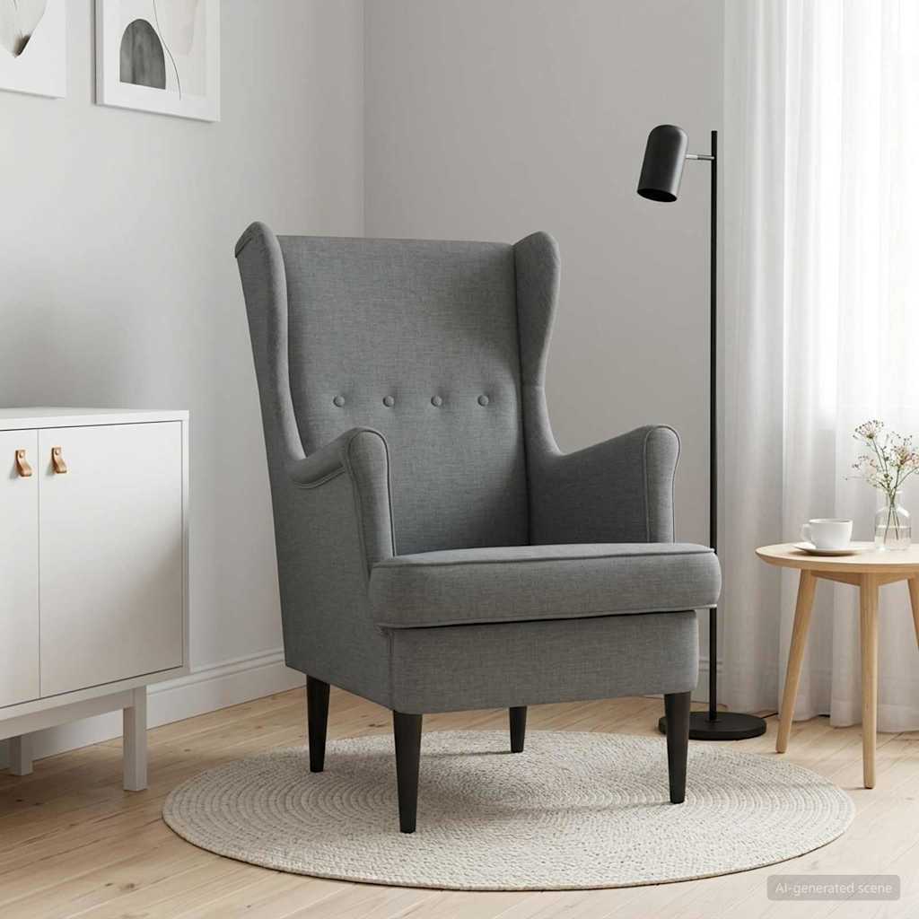 Armchair Dark Grey Fabric