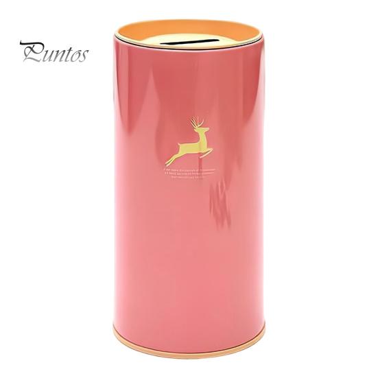 Металлическая копилка большой емкости с рисунком животных, детский цилиндрический сберегательный банк, инструмент для финансового управления