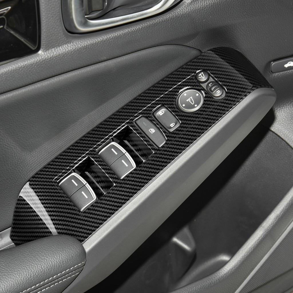 Для 2022 2023 2024 Honda Civic 11th Gen аксессуары автомобильный переключатель управления подъемом окна наклейки ABS углеродное волокно интерьер