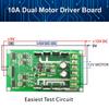10A Драйвер-контроллер для двух двигателей Пиковый ток 30A H-мост MOSFET Плата драйвера DC двигателя 3V-36V IRF3205 с функцией торможения