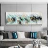 Wall Art Poster Abstract Art Oil Painting On Canvas Print Wall Abstract Golden Green Abstract Picture for Living Room Decor
