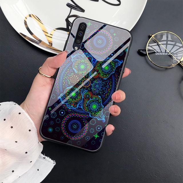 Чехол Carcasa с кельтским цветком для Samsung Galaxy A52 A70 A71 A73 A53 A13 5g A03 A72 A22 A21s A03 Core A42, крышка из закаленного стекла