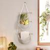 1PC Over The Door Organiser 3 Tier Hanging Organiser Wall Rope Wall Basket Wall Mounted Cotton Rope Home Decor Two Colours