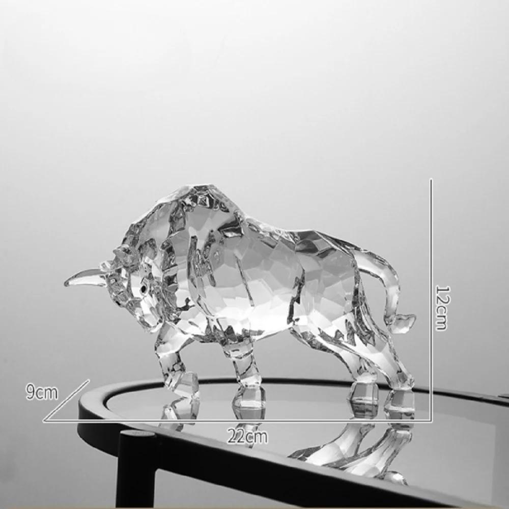 Cow Ornaments Crystal Cow Breath Light Luxury Desk Decorations Home Accessories Living Room Tv Cabinet Wine Cooler