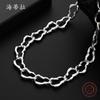 Необычное кольцо короткое ожерелье из сплава, персонализированная панк хип-хоп простая универсальная цепочка на ключицу