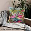 Double Sided Flamingo Tropical Print Throw Pillow Cover Boho Palm Tree Butterfly Cushion Cover For Home Decor