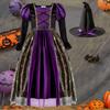 Костюм ведьмы на Хэллоуин для маленьких девочек, детские платья для косплея, праздничная одежда, платье