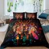 Dream Catcher Duvet Cover Set Purple Bedding Set Chic Boho Mandala Floral Feather Design Galaxy Comforter Cover Set Queen Size