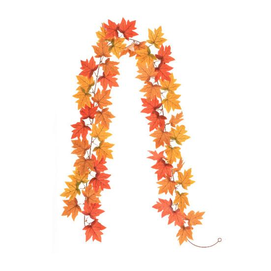 175/200 см искусственная гирлянда из кленовых листьев для дома, сада, помещения, улицы, подвесные искусственные красные листья, растения, виноградная лоза, украшение на Хэллоуин, осенний фестиваль урожая
