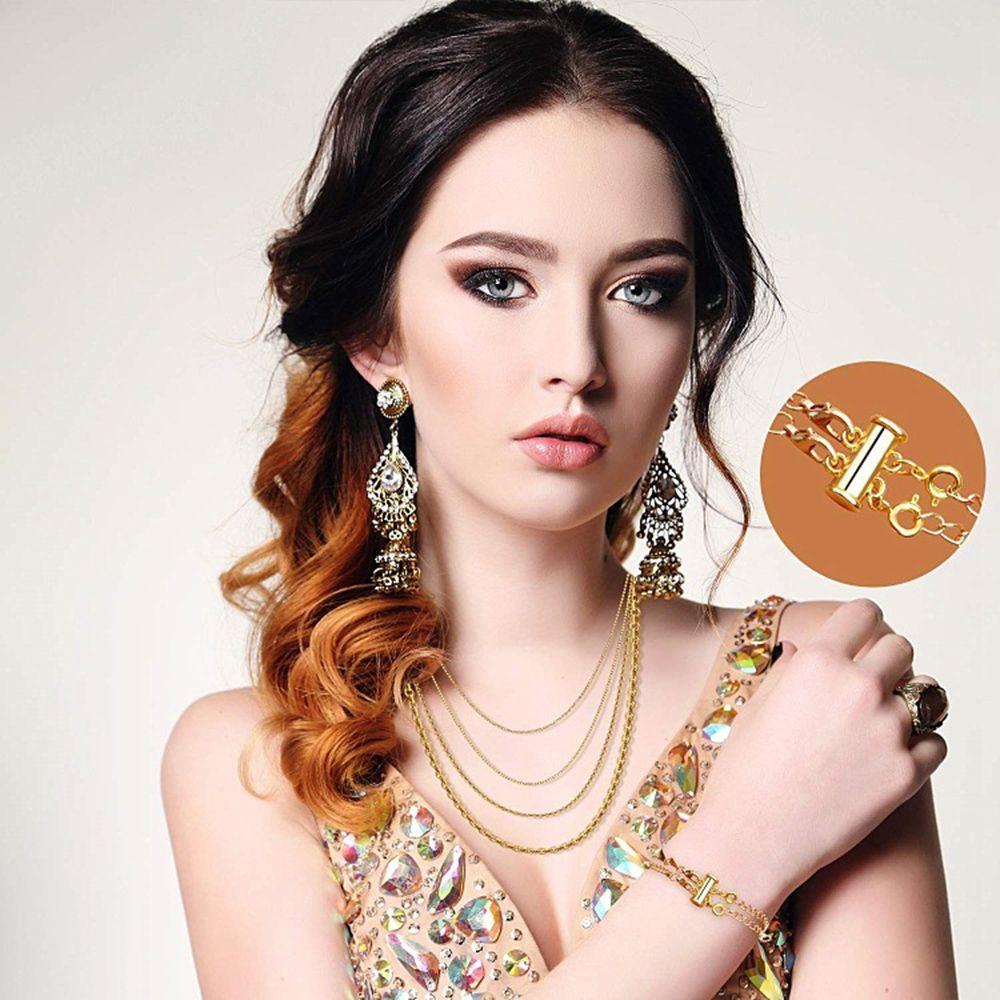 Ювелирные аксессуары Соединители с замком для трубок Раздвижная застежка Замок для ювелирных изделий Застежки для ожерелья Распорная застежка