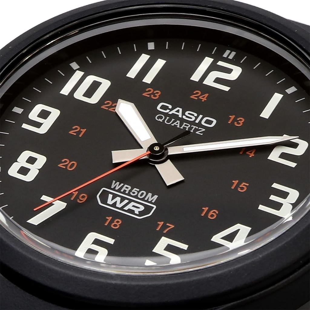 Casio Standard Analog Quartz Watch Velcro Fastening Overseas Presentation MW-240B-5BV (Men's Beige, Band, Model) (No Box)