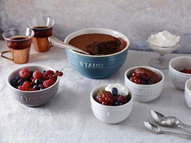 Банка для рома Staub, старинная серая керамическая маленькая миска, безопасная для использования в микроволновой печи, японская тарелка "круглая 8 см" [Авторизованный продукт] 40511-860