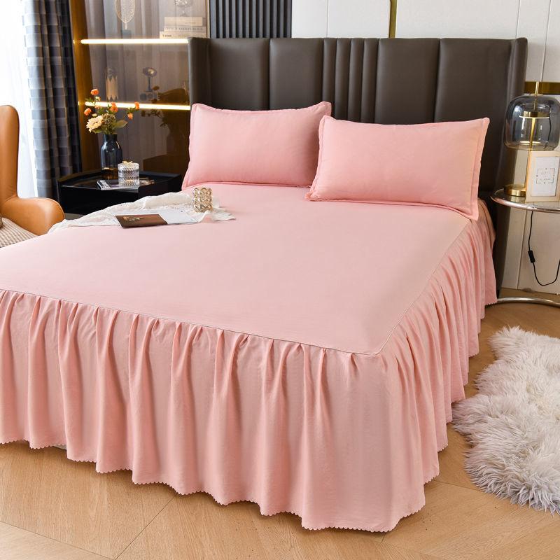 3 шт. юбка-кровать с принтом, эластичная юбка-кровать, элегантное покрывало, комплект простыней, юбка-кровать, защитный чехол для матраса, юбка-кровать