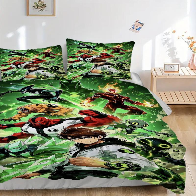 Superhero Team Battle Print 3Pcs Bedding Setduvet Cover With 2 Bedropillowcase Home Birthday Gift