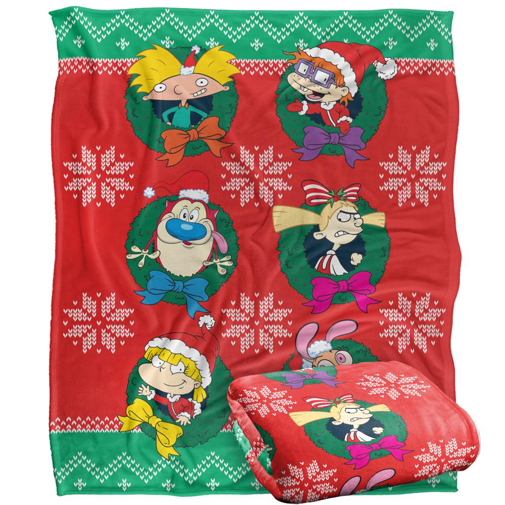 Nickelodeon 90´S Combo Silky Characters Supersoft Blanket