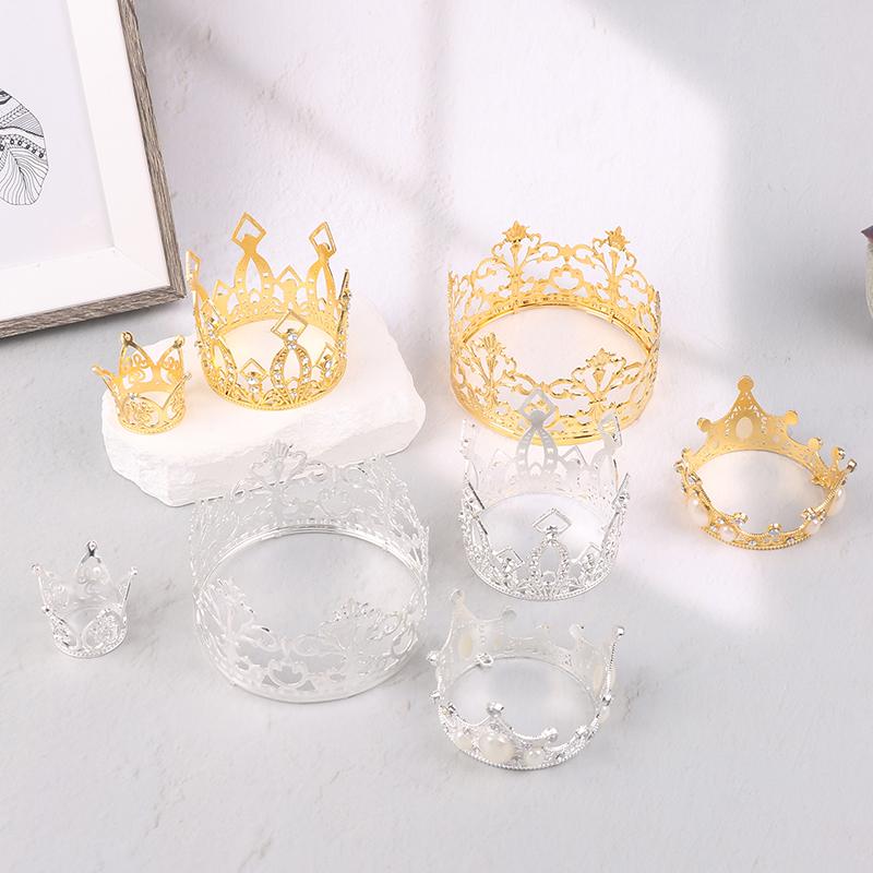 Crown Cake Decoration Princess Topper Children Ornaments For Wedding Birthday KTY