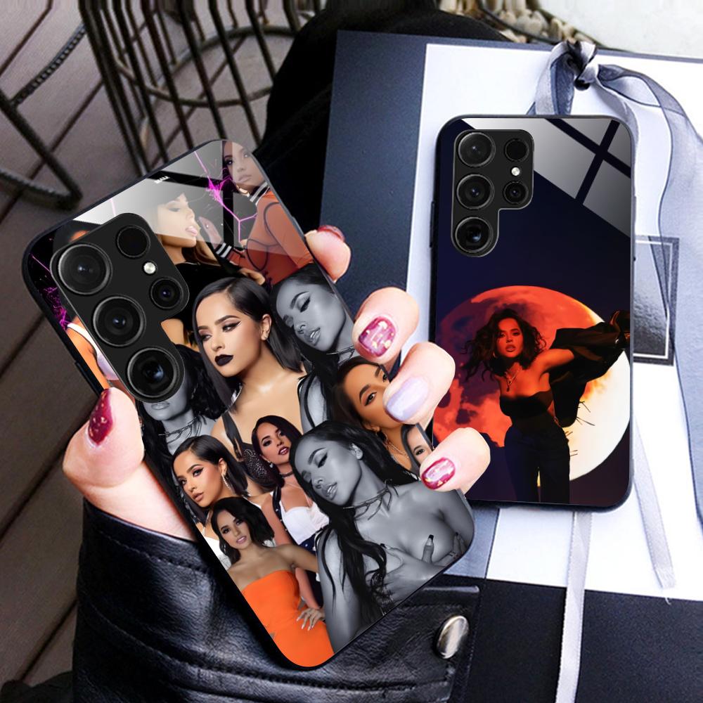 Модный чехол для мобильного телефона из стекла Becky G для Samsung Galaxy A56 55 54 53 52 51 36 35 34 23 16 15 5G Цветная крышка
