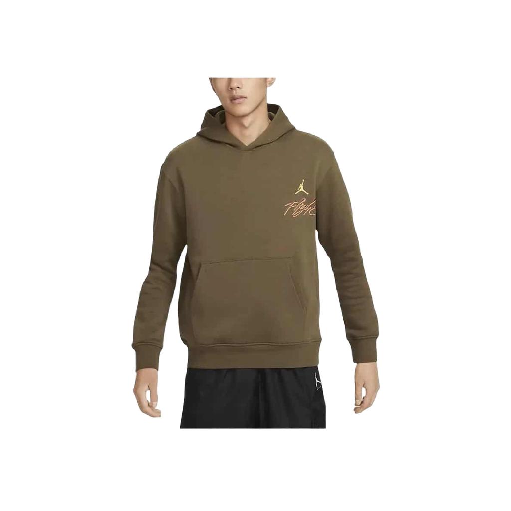Jordan Однотонная толстовка с капюшоном и логотипом с надписью, мужская, светло-оливково-зеленая DQ7506-385