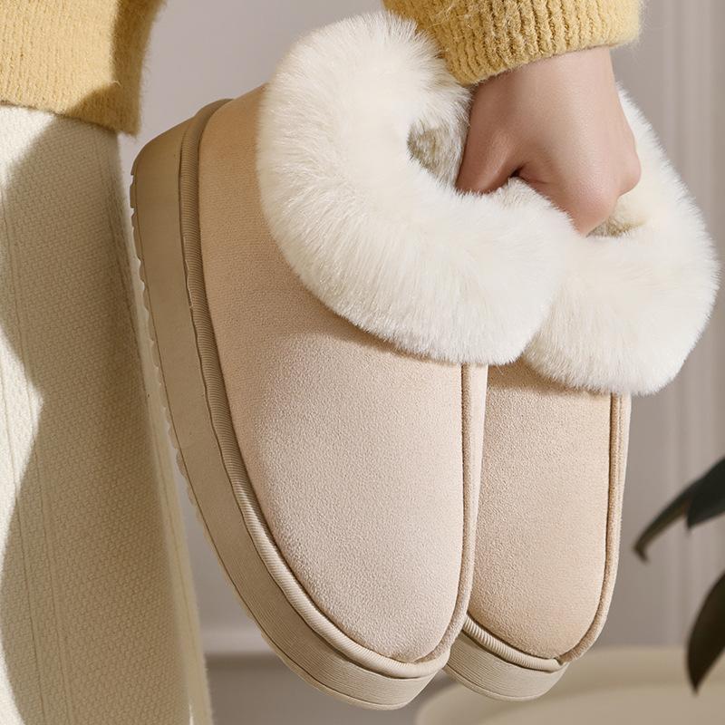 Cotton slippers warm home winter indoor home winter women's non-slip plush slippers ladies