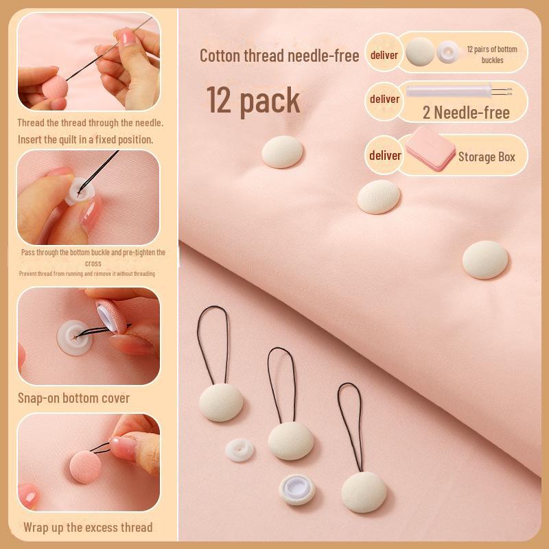 Needle-Free, Skin-Friendly Quilt Fastener with Traceless, Anti-Slip Design for Thick & Thin Sheets