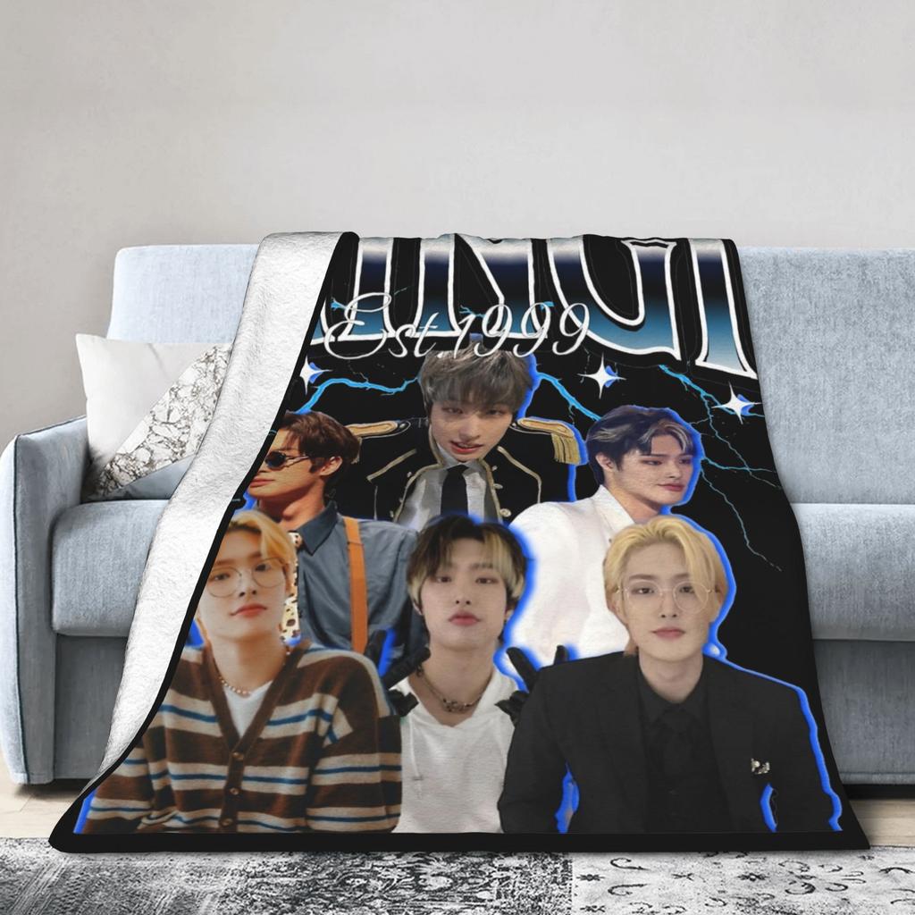Корейский Kpop Ateez МИНГИ Плед Фланелевый Печатный Дышащий Супер Теплый Пледы для Дома Путешествий Постельное Белье Пледы