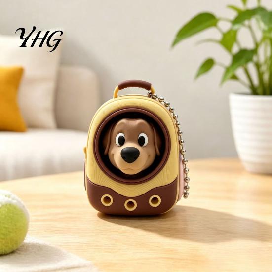 Anxiety Relief Tools Animal Backpack Clicker Fidget Toy, Dog Cat Penguin Parrot Finger Clicker, Stress Handbag Decorative Accessory Desktop Reliever