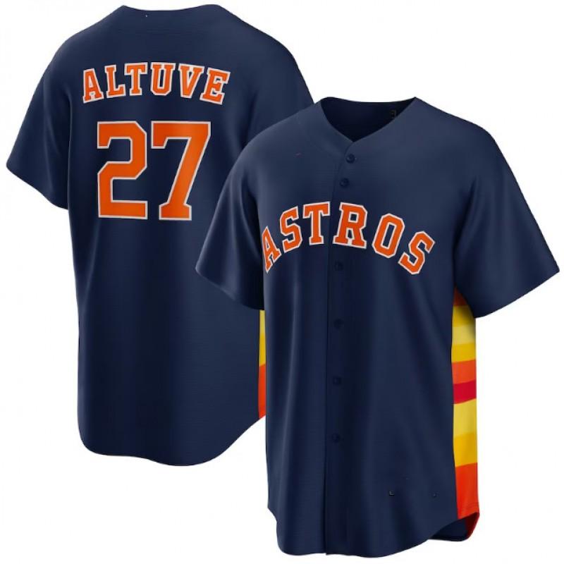 Unisex Embroidered Baseball Jersey Houston Astros 44 Alvarez Fan Style Cotton Sport Top