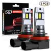 2Pcs H11 Led Bulbs H8 H16(JP) HB4 9006 HB3 9005 9012 Hir2 Led Lamp for Car Fog Lights Auto Daytime Running Light Automotive 6500K White 12V