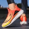 Мужские черные спортивные кроссовки для бега, зеленые летние студенческие баскетбольные туфли большого размера с толстой подошвой оранжевого цвета