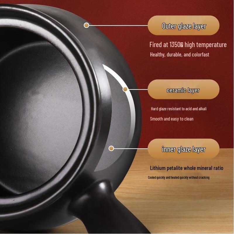 JINGRX Traditional Ceramic Herbal Medicine Pot