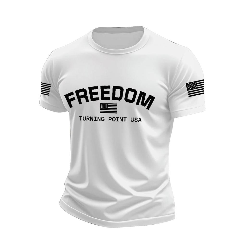 Мужская футболка с коротким рукавом с принтом Мужская свободная повседневная футболка с коротким рукавом