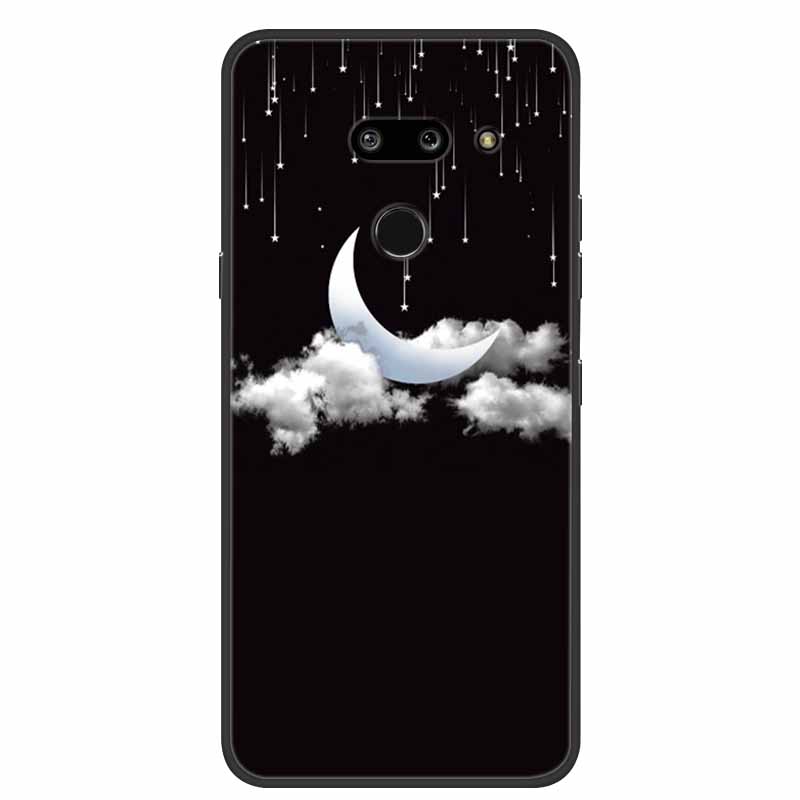 Для LG G8 G8S ThinQ Черные Чехлы Мягкий Силикон ТПУ Чехлы для Телефона Для G 8 S 8S ThinQ Роскошная Задняя Крышка Funda Мультяшный Чехол Para Capa