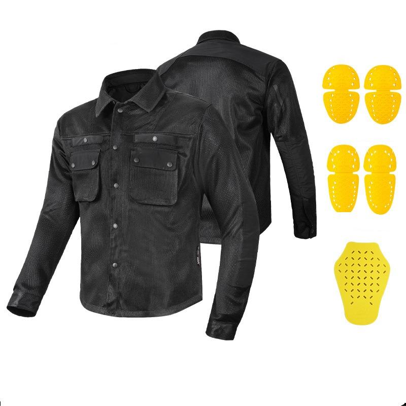 Мотоциклетный костюм верх мужской сетчатый дышащий противоударный большой размер для поездок на работу мотоциклетный костюм новая модель