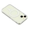 For iPhone 14/13 Magnetic Case 1.5mm Thickness TPU+PC Clear Phone Back Cover