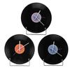 12in Record Wall Clock Retro Decorative Wall Timepiece Decor for Home Cafe School