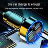 Fast Charging Car Charger with Multiple Ports, Digital Display, Flash Charging, and Convertor