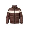 Li Ning Badfive Color Block Stand Collar Warm Down Jacket Men Outerwear Brown AYMR321-2