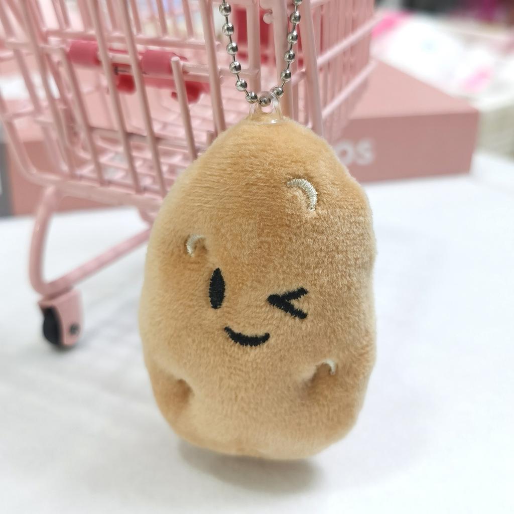 Soft Fabric Potato Doll Key Chain Brooch Pendant Plush Keychain Creative Bag Charm Decorations for Women and Girls