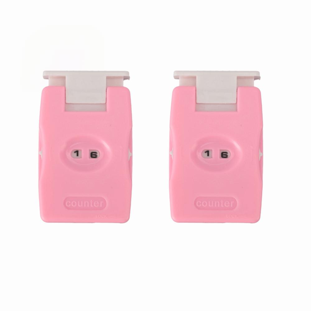 2Pcs Slide Type Knitting Stitch Counter Lightweight Design Manual Counting Tool For DIY Craft