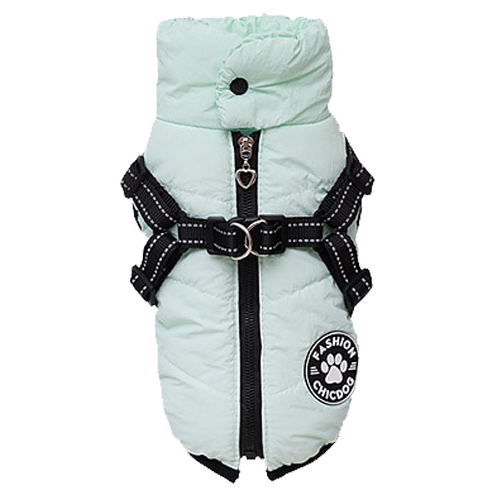Pet Dog Coat with Harness, Winter Dog Coats, Fleece Dog Jacket, Waterproof Puppy Costume, Cold Weather Thick Dog Clothes, for Small Medium Dogs