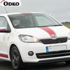 Car Bonnet Racing Sport Stripes Auto Engine Cover Decals Hood Roof Tail Trunk Decor Stickers Fit On 3-5 Door For Skoda Citigo