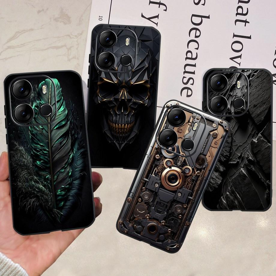 For Tecno Pop 7 BF6 Pop 7 Pro 7PRO BF7 BF7h Case Soft TPU Matte Silicone Bumper Coque Fundas Marble Space Man Dragon Etui Pop7