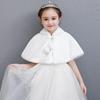 Girls Faux Fur Cape Cloak Winter Flower Girl Dress's Coat Princess Wedding Shawl and Cape for Girls