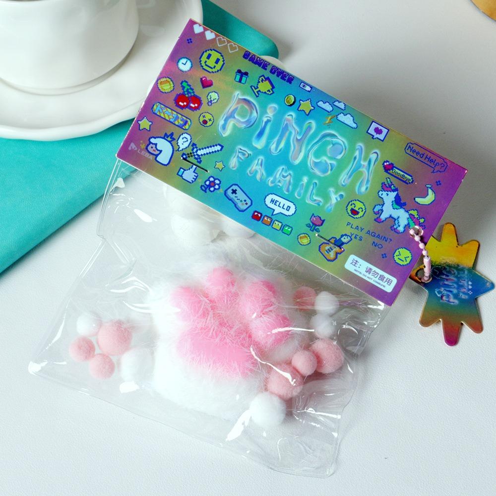 Pearl Squeeze Cat Paw Прозрачная кошачья лапка Щипковая игрушка Забавная кошачья лапка Медленный отскок Игрушка для детей